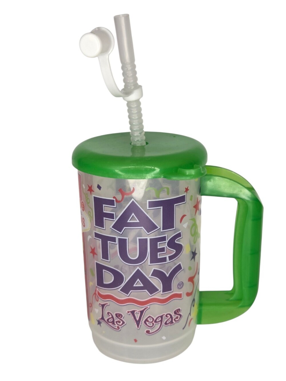 Fat Tuesday Las Vegas Green Refillable Insulated Drink Souvenir Cup Mug